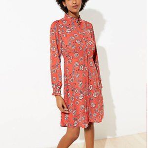 Floral Ruffle Trim Dress